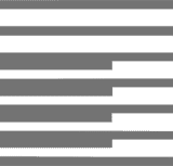 A series of overlapping black rectangles, reminiscent of Arpa's minimalist design, are arranged horizontally against a pristine white background.