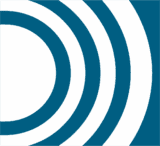 A series of bold teal concentric arcs on a white background, forming a semi-circle pattern on the left side, reminiscent of the elegance found in Dooge Veneers designs.