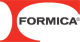 The logo features the word "Formica" in bold black letters set against a dynamic red and white abstract background, evoking the creativity and versatility synonymous with high-quality laminate surfaces.