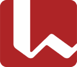 The red and white flag icon, resembling a Hi Macs design, features a jagged edge and points downward like an arrow.