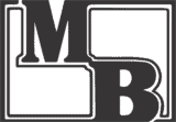 A black and white logo with large overlapping letters "M" and "B," representing M Bohlke Veneer, elegantly enclosed in a rectangular border.
