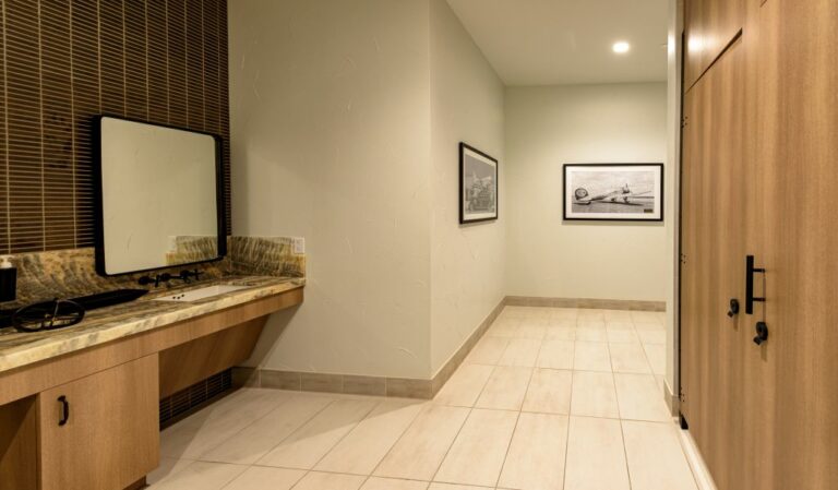 Restroom accessible route example