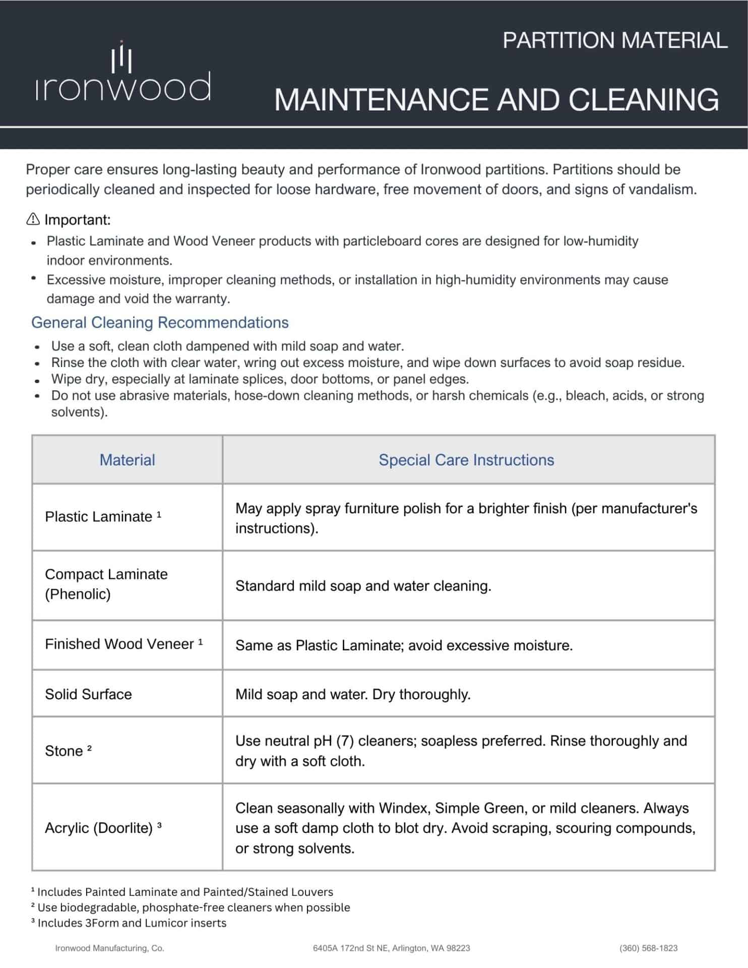 Cover of the Maintenance and Cleaning Guide PDF
