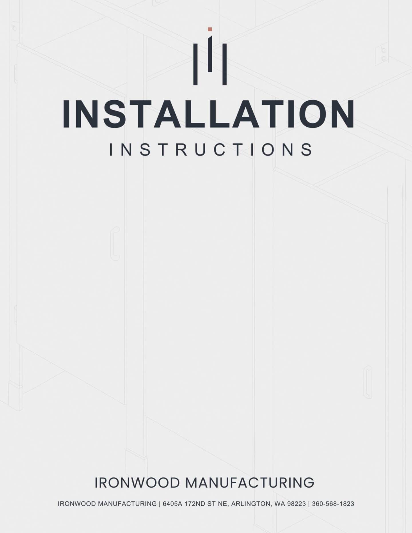 Toilet Partition Installation Instructions | Ironwood Manufacturing